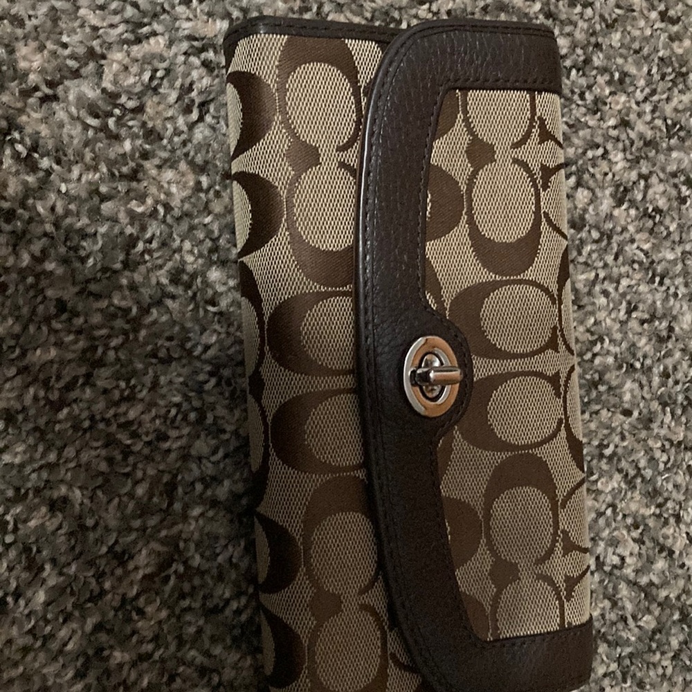 Coach tan colored wallet